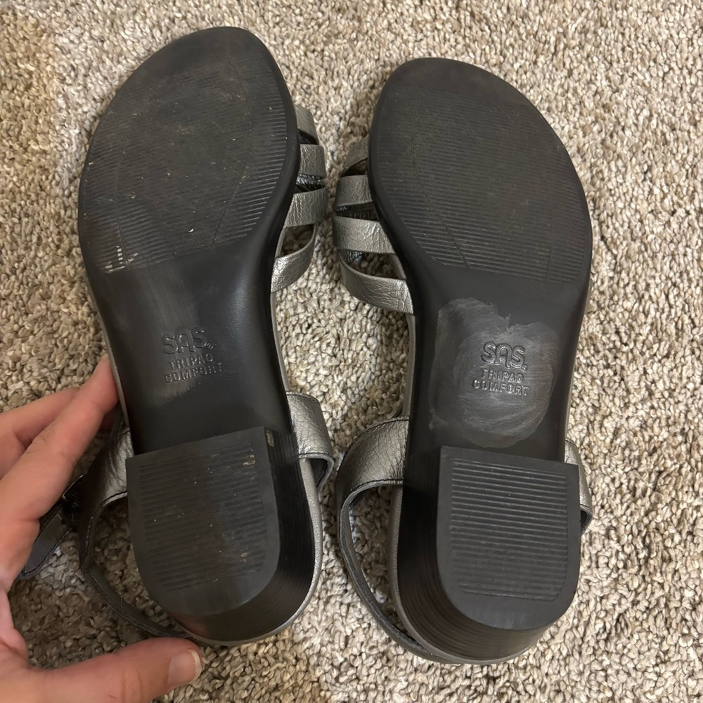 SaS Tripad Comfort Women's Sandals Ankle Strap Gray Sz 7.5WW - Picture 6 of 7